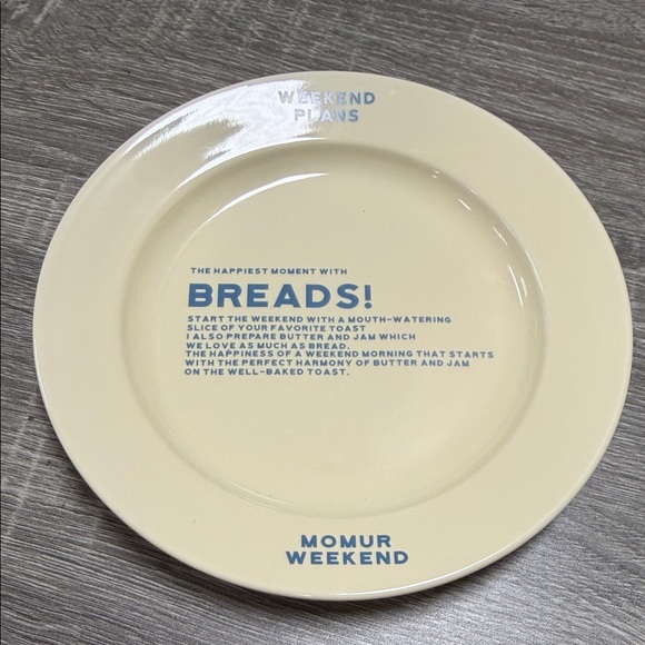 Momur Weekend Bread Plate - Picture 2 of 6